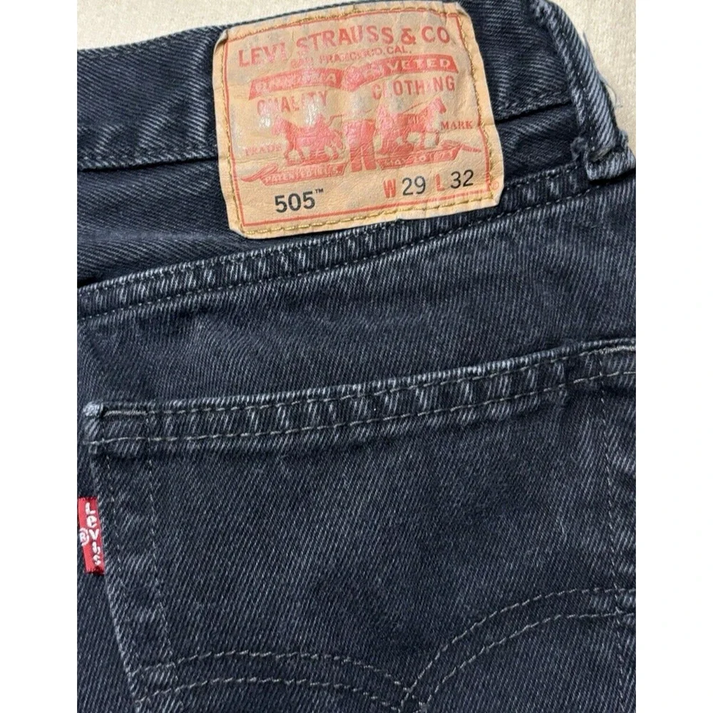 Levi's 505 Jeans‎ , Men's Size 29X30(27X29) , Black Denim